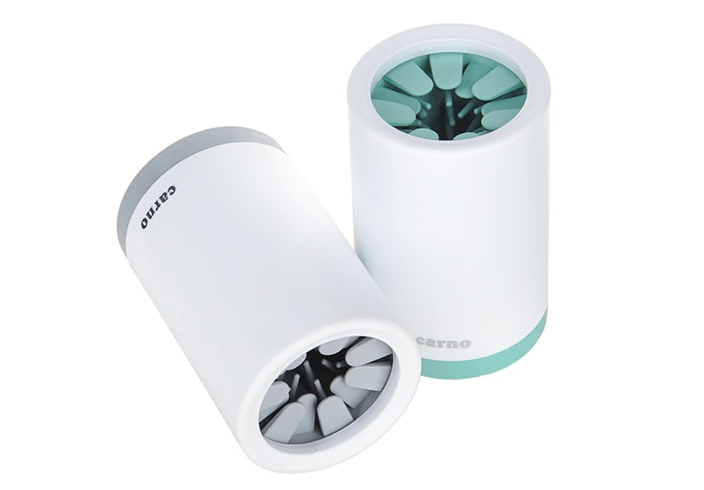 Dog paw cleaner cup with soft silicone bristles