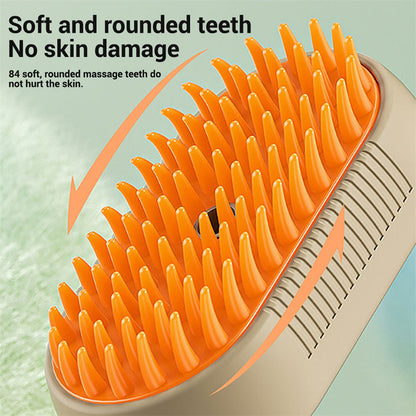 3-in-1 steam spray grooming brush for cats and dogs