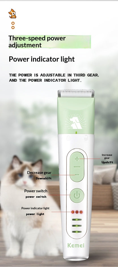 4-in-1 cordless pet grooming kit with trimmer and nail grinder
